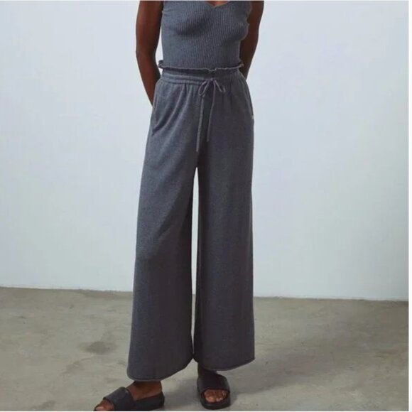 LUNYA Cozy Cotton Silk Relaxed Pants in Restful Grey Heather NWOT SMALL - Picture 3 of 11